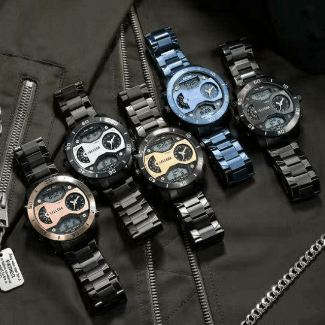 Original Belleda Triple Time Water Proof Watch.