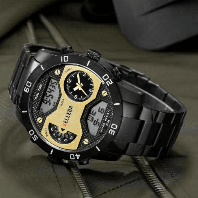 Original Belleda Triple Time Water Proof Watch.
