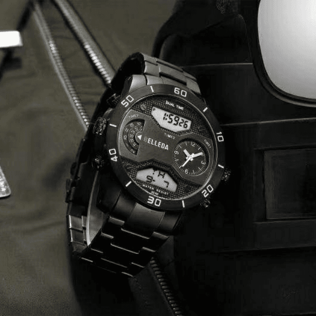 Original Belleda Triple Time Water Proof Watch.