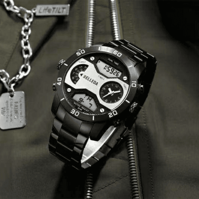 Original Belleda Triple Time Water Proof Watch.