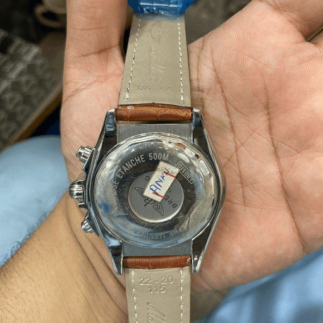 Bretling 1st Copy Leather Watch For Men-Black