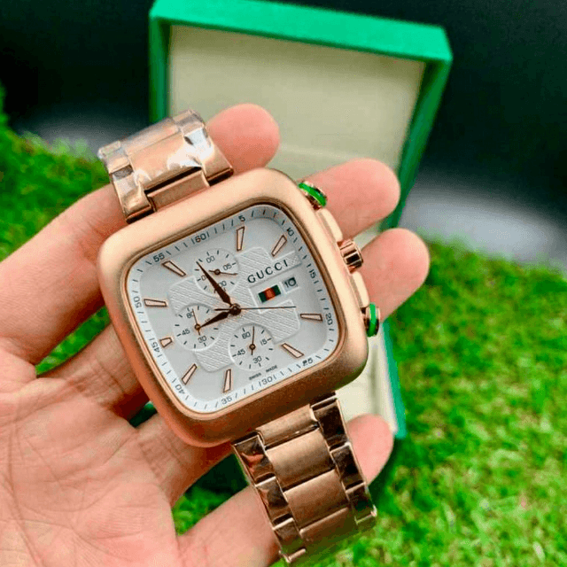 Gucci Square Shape Chain Watch.