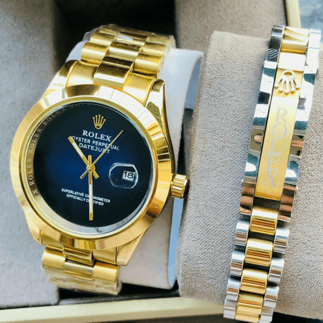Original Rolex Date Watch With Box+rolex Bracelet.