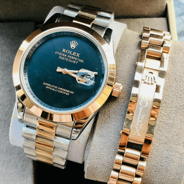 Original Rolex Date Watch With Box+rolex Bracelet.