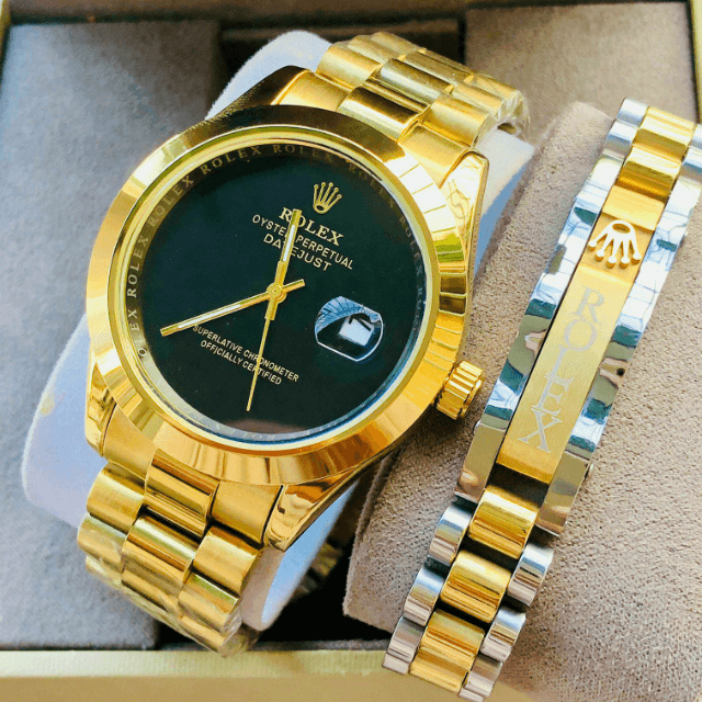 Original Rolex Date Watch With Box+rolex Bracelet.