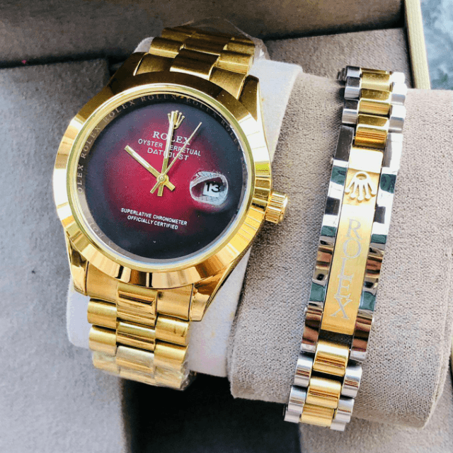 Original Rolex Date Watch With Box+rolex Bracelet.