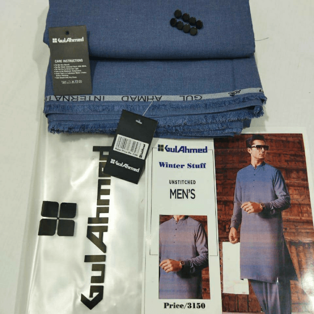 Gul Ahmed Men's Winter Collection Fabric 4.0 Meters