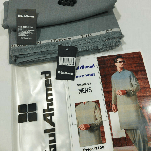 Gul Ahmed Men's Winter Collection Fabric 4.0 Meters