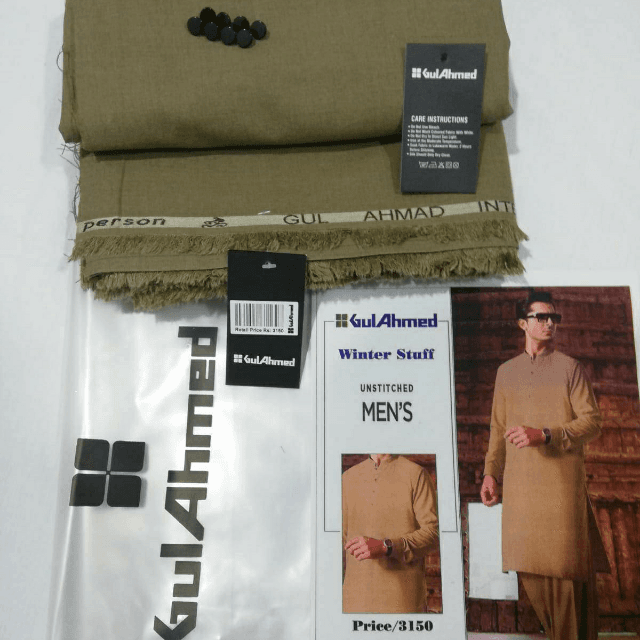 Gul Ahmed Men's Winter Collection Fabric 4.0 Meters
