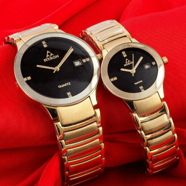 Fitron Pair Date Watch For Men And Women