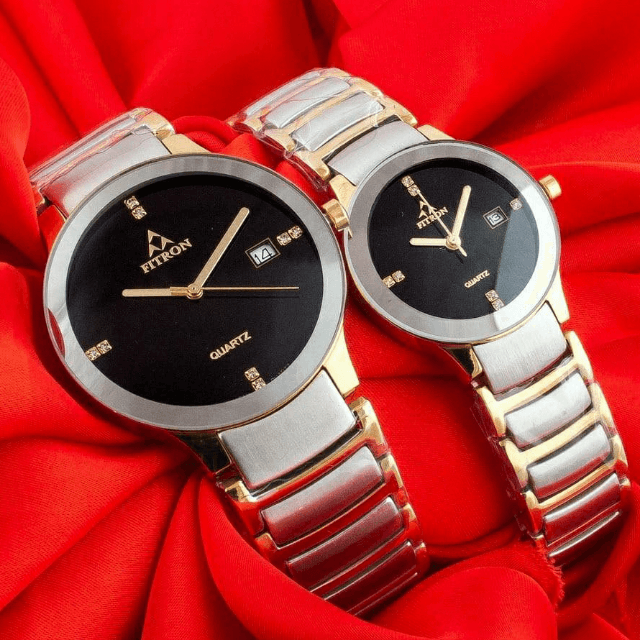 Fitron Pair Date Watch For Men And Women