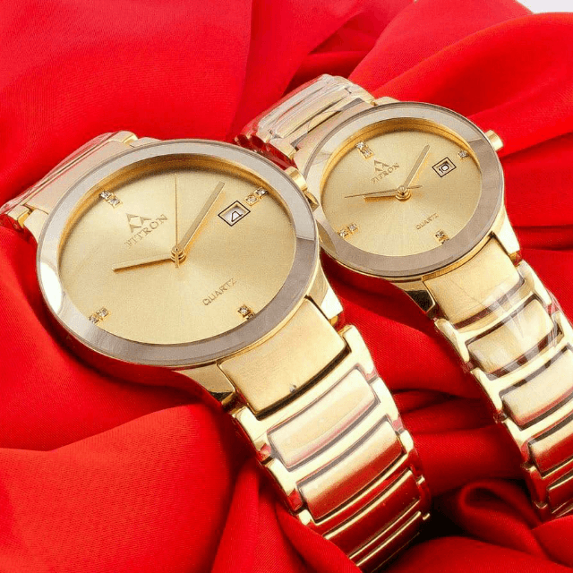 Fitron Pair Date Watch For Men And Women