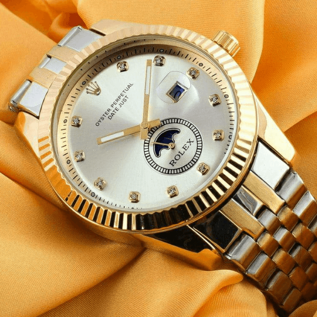 Rolex Steel Chain Date Watch For Men.