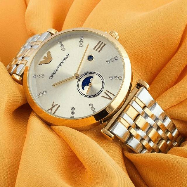 Emporia armani steel chain date Watch For Men.