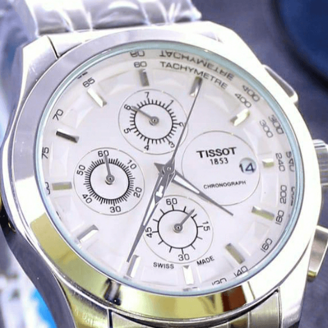 Tissot Chronograph Steel chain And Lock Watch For Men.