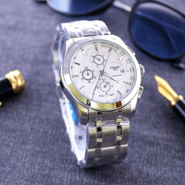Tissot Chronograph Steel chain And Lock Watch For Men.