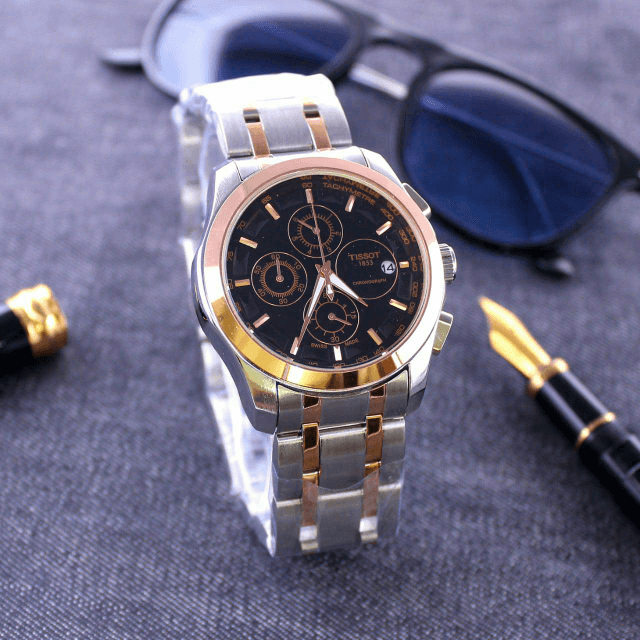 Tissot Chronograph Steel chain And Lock Watch For Men.