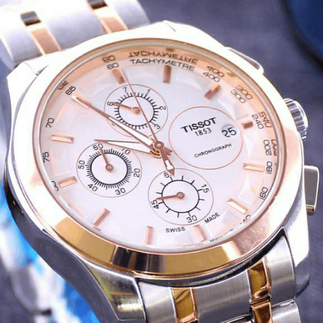 Tissot Chronograph Steel chain And Lock Watch For Men.