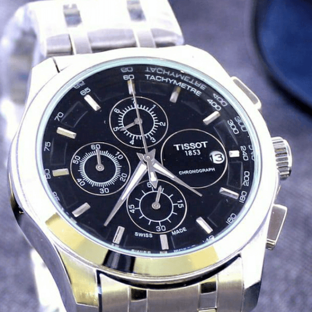 Tissot Chronograph Steel chain And Lock Watch For Men.