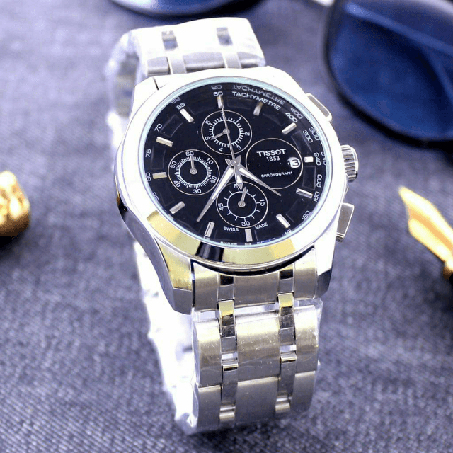 Tissot Chronograph Steel chain And Lock Watch For Men.
