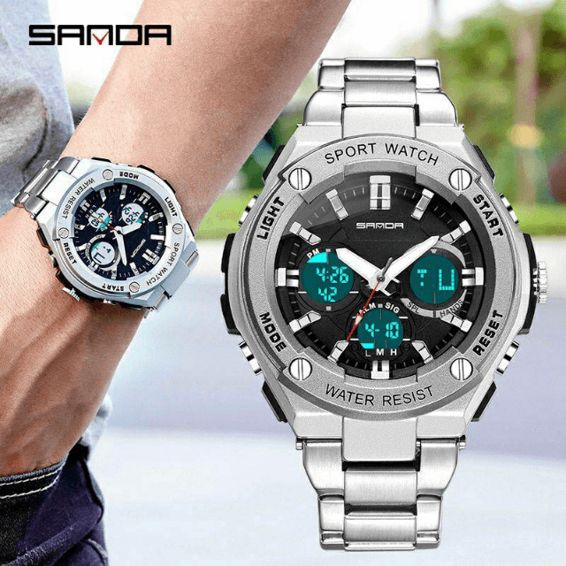 Sanda Dual Time Day+date Watch.
