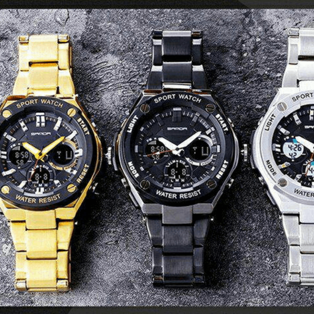 Sanda Dual Time Day+date Watch.