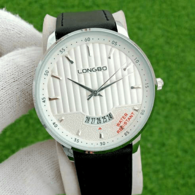 Longbo Leather Belt Date Watch For Men.