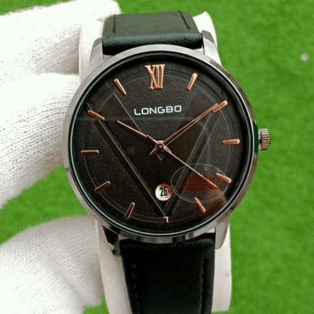 Longbo Leather Belt Date Watch For Men.