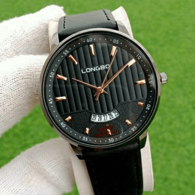 Longbo Leather Belt Date Watch For Men.