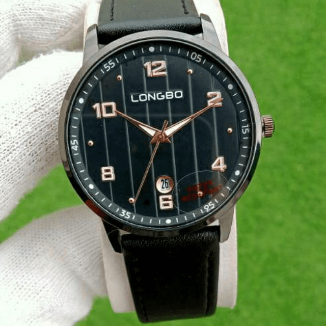 Longbo Leather Belt Date Watch For Men.