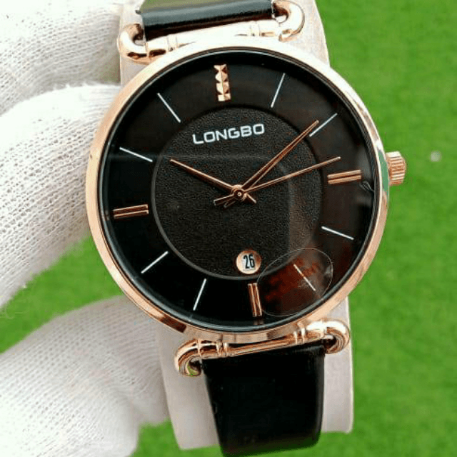 Longbo Leather Belt Date Watch For Men.