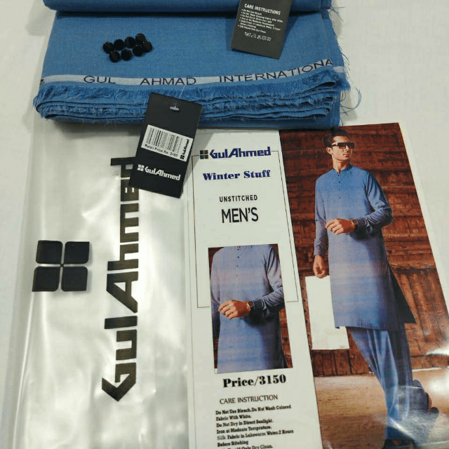 Gul Ahmed Men's Winter Collection Fabric 4.0 Meters
